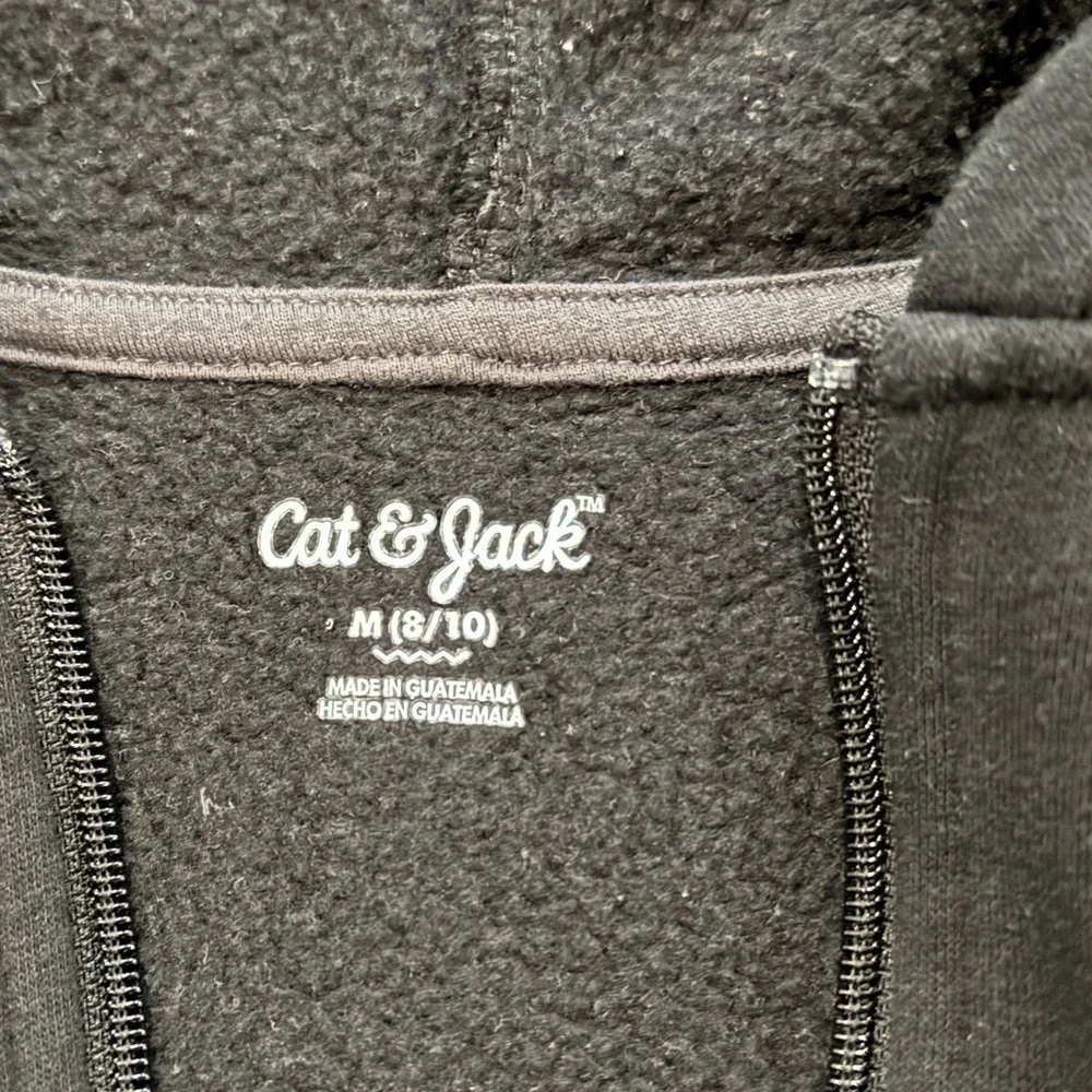 5/$25 Cat & Jack Black Zip-Up Hoodie, size M (8/10)